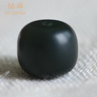 钻后和田玉珠子散珠青玉单珠老型珠天然玉石路路通桶珠文玩手链配珠